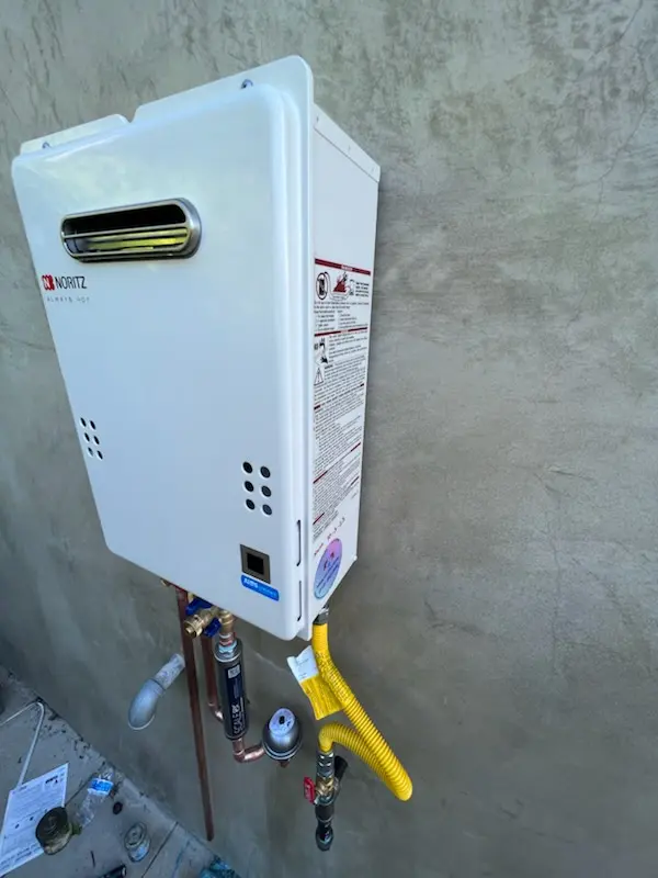 Tankless water heater installation for Villa Rosa homes